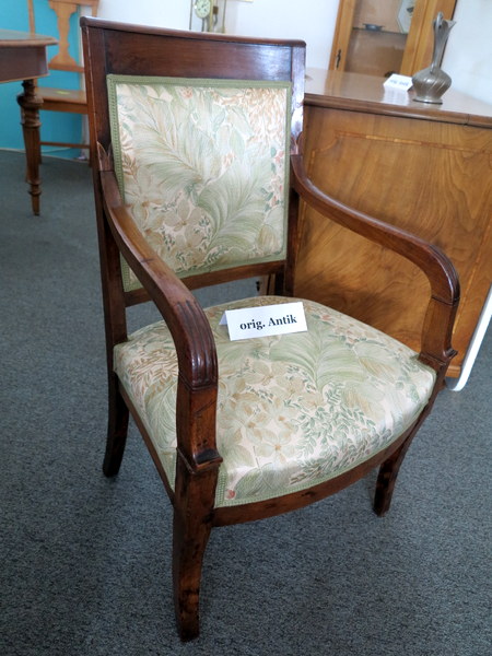 Biedermeier Sessel antik um 1840 verkleinern