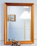 Details zu Stil - Spiegel, Gold mit geschliffenem Glas ( Facettenschliff )