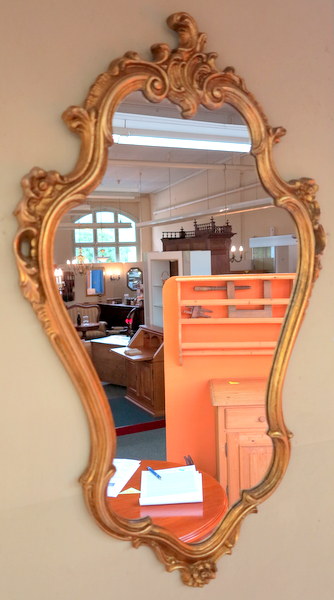 Stil - Spiegel geschnitzt, goldig - Holzramen verkleinern